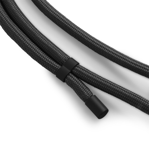 Šňůrka na mobilní telefon Hama, univerzální, nastavitelná, s karabinou, 2 m, černá
