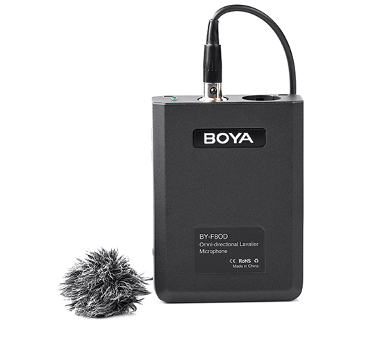 BOYA BY-F8OD Professional Lavalier Mikrofon Omni-Directioneel mit Phantom Power