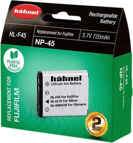 Hähnel HL-F45, Fujifilm NP-45, 720 mAh, 2.7Wh, 3.7V