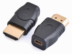 Micro HDMI typ D samice na HDMI typ A samec