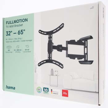 Nástěnný držák na TV Hama, 400x400, pohyblivý, prodloužený