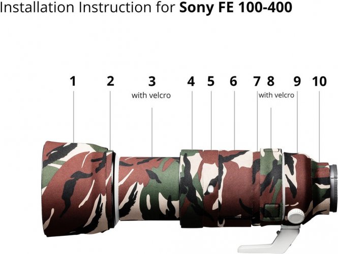 easyCover Lens Oaks Protect for Sony FE 100-400mm f/4.5-5.6 GM OSS (Green camouflage)