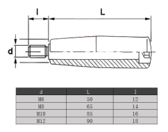 Forgatható fogantyú fix fogantyú/markolat M6 (DRPP6)