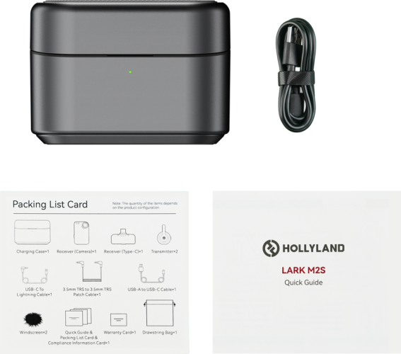 Hollyland LARK M2S Combo Version Charging Case (Space Gray) Fit for Lark M2S Hollyland LARK M2S Combo Version Charging Case (Space Gray) Fit for Lark M2S