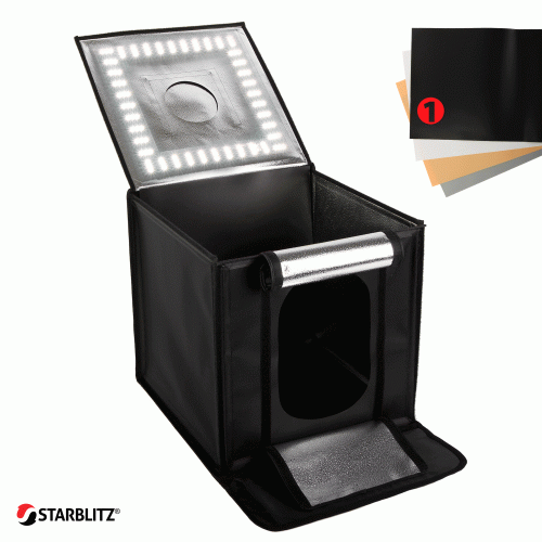 Starblitz LED 440 Leuchtwürfel Mini-Studio-Foto 40 cm