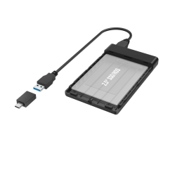 Hama externý box na 2,5" SSD/HDD disk, USB-A + USB-C, SATA, USB 3.2 Gen 1