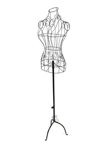 Dámské torzo, černé, kovové (FT9cer)