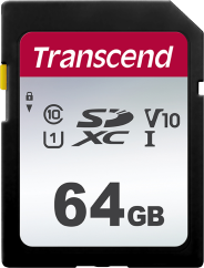 Transcend Silver 300S SDXC UHS-I U1 (V10) R100/W20 64GB