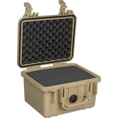 Peli™ Case 1300 Koffer mit Schaumstoff (Wüstenbraun)