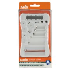 Tester Jupio Battery Tester na batérie N / AA / AAA / C / D / 9V / V3 / 2CR4 / P2 / 2 / 123A