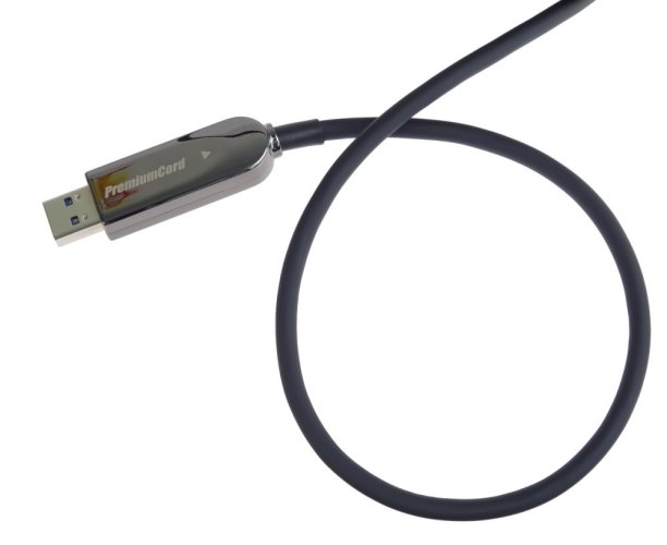 PremiumCord USB3.2 + 2.0 prodlužovací optický kabel A/Male - A/Female, 20 m