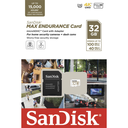 Karta SanDisk® MAX ENDURANCE microSDHC™ s adaptérem 32 GB