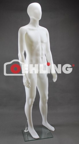 Figurine "Man", white matte color, height 187 cm