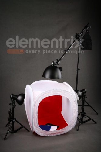 Fotografický stan 50x50 v setu s třemi reflektory a Boom stativem BEZ žárovek