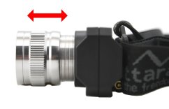 LED čelovka Cattara SCORPION 90lm ZOOM nabíjacia