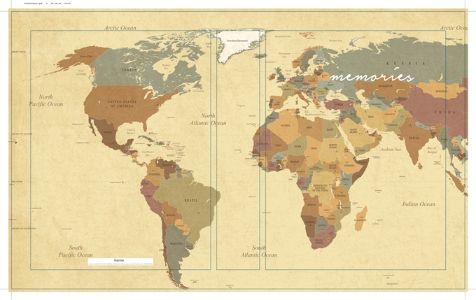 WORLD MAP 19x25 cm, foto 10x15 cm/200 ks, 100 stran