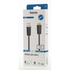 Hama micro USB 3.0 kábel 0,75 m