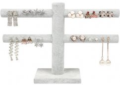 Křížový stojánek na šperky šedý, výška 17cm