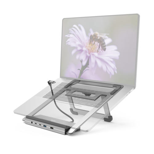 Dokovací stanice a stojan Hama USB-C pro notebook Connect2Office Stand, 12 portů