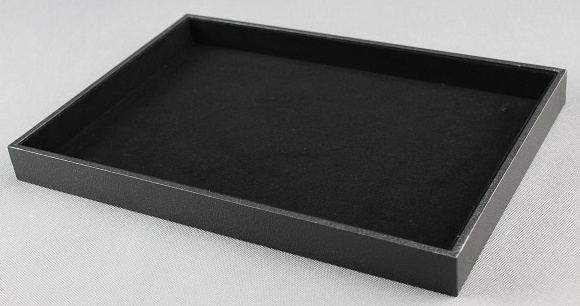 Jewelry tray, black velvet