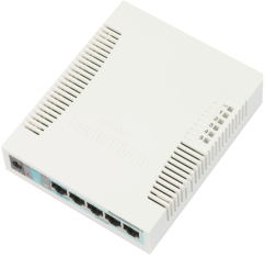Switch Mikrotik RouterBOARD RB260GS smart, 5× LAN, 1× SFP, SwOS