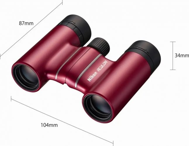 Nikon 8x21 CF Aculon T02 Kompaktes Fernglas (Rot)