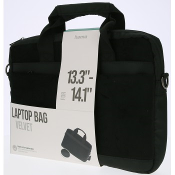 Hama Velvet, brašna na notebook, 34-36 cm (13,3"-14,1"), sametový materiál, černá barva