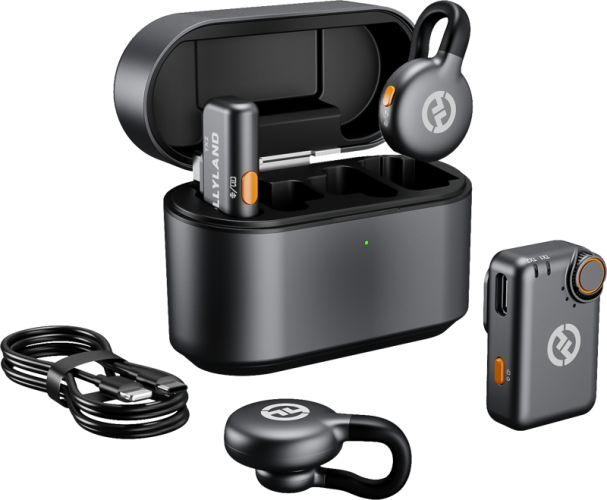 Hollyland LARK M2S Combo Wireless Lavalier Microphone Combo (Space Gray)