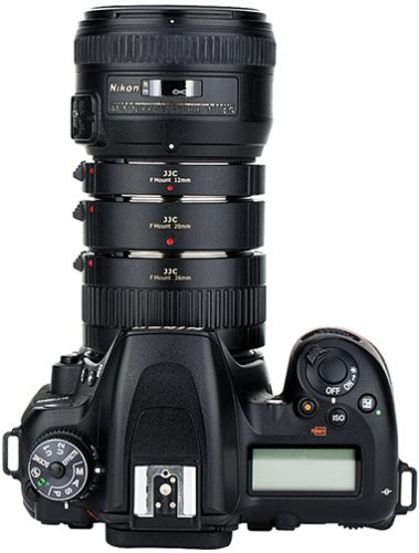 JJC AET-NS(II) automatické mezikroužky 12+20+36mm pro Nikon F