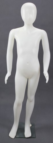Figurína dětská chlapecká, matná bílá, výška 140cm