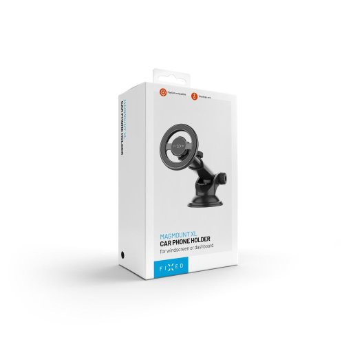 FIXED MagMount XL mágneses fém tartó szélvédőre vagy műszerfalra, 15W, fekete