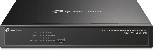 TP-Link VIGI NVR1008H-8MP 8 channels, 8x Lan with PoE, 2x USB