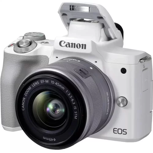 Canon EOS M50 Mark II White + EF-M 15-45