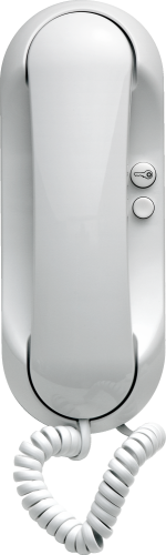 Domácí telefon Tesla ESO 4+n s elektronickým vyzváněním a 1 tlačítkem elektrického zámku, bílý