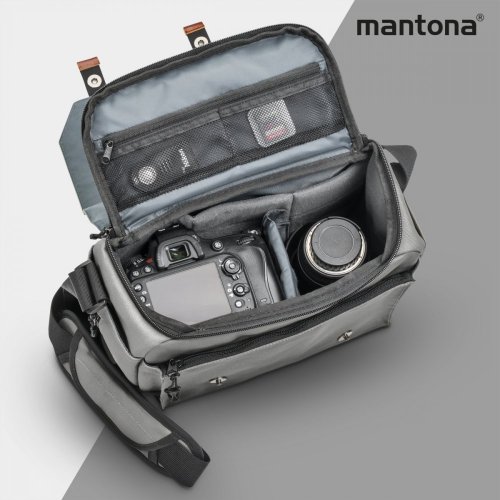 Mantona Milano grande fotografická taška sivá