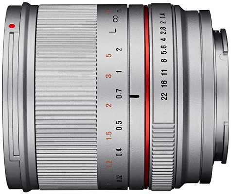 Samyang 21mm f/1.4 ED AS UMC CS Lens for Fuji X Silver