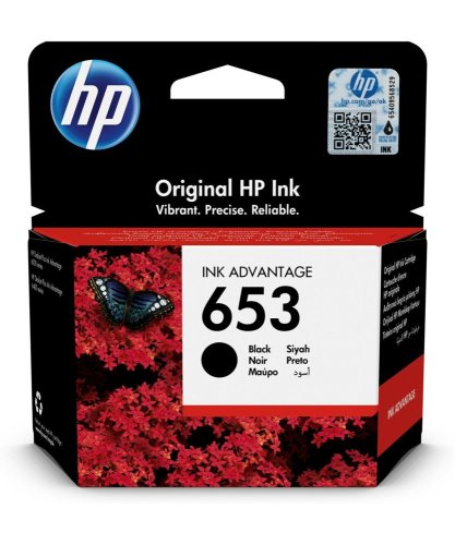 Atrament HP Ink No 653 černý, 3YM75AE