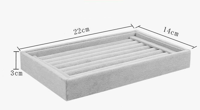 Állvány, bemutató, gyűrűtartó fekete hasáb 22cm (A23B)
