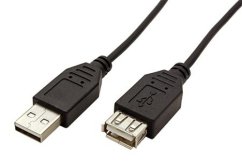 Kábel USB 2.0 A-A 30 cm prodlužovací, černý