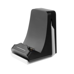 Dokovacia stanica FIXED pre ovládač DualSense PlayStation 5 s hákom pre slúchadlá, závesná, čierno-biela