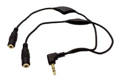 Redukce jack3,5 M - 2x jack 3,5F, ovládání hlasitosti , s kabelem 30 cm