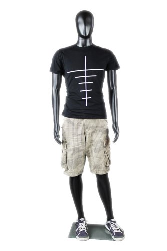 Figurína pánská, černá matná, výška 187cm