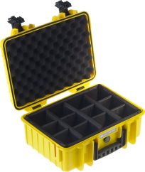 B&W Outdoor Case 4000, kufr s přepážkami žlutý