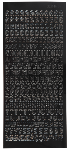 Focus Stickers Black Letters Small Uppercase