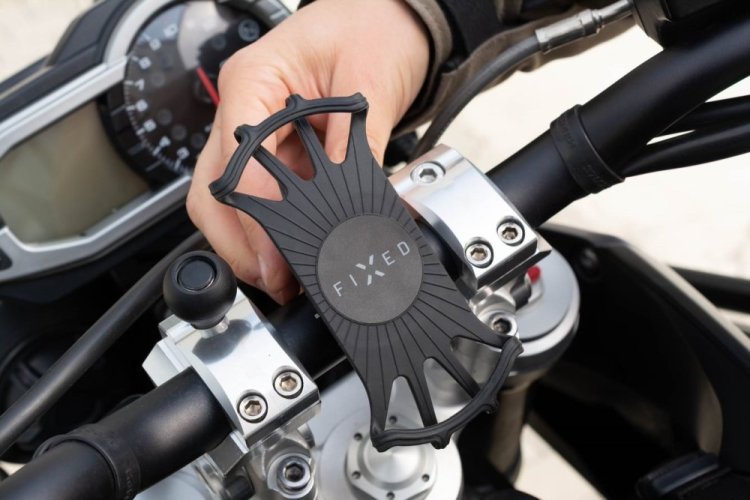 FIXED Bikee 2 kerékpártartó, levehető szilikon, fekete színű