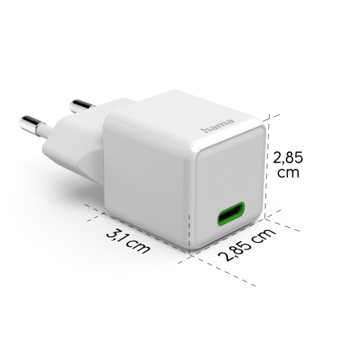 Hama rýchla USB nabíjačka, USB-C PD/QC 30 W, super-mini