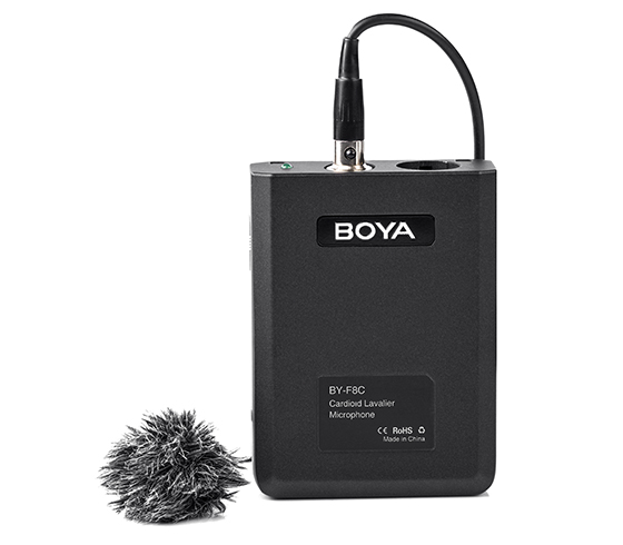 BOYA BY-F8C Cardioid Lavalier-mikrofon für Video oder Instrumente mit Phantom Power