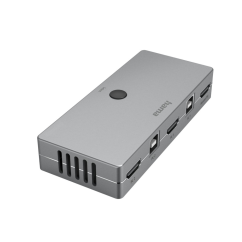Hama KVM prepínač pre 2 PC na 1 monitor, 3xUSB, 1xHDMI, vrátane káblov