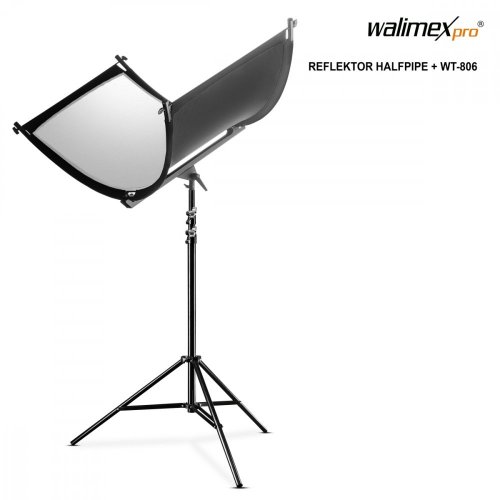 Walimex pro Konkaver Reflektor Halfpipe + WT-806 Stativ