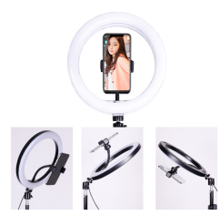 Prstencová lampa, kruhové světlo ring light 11" 280mm 24W 2x stativ st9 (RG339)